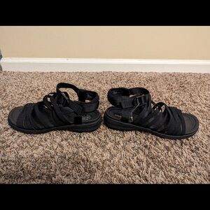 Women's Dr. Scholl's Black Tegua Sandals Shoes